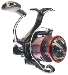 Daiwa Fuego LT spinning reel image highlighting ZAION V carbon body for lightweight sensitivity.