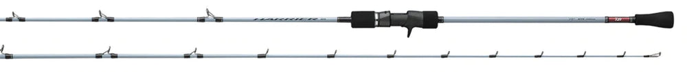 Daiwa HSP66MB Harrier slow pitch rod ready for offshore jigging applications.