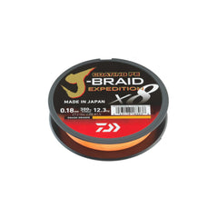 Daiwa J-Braid Expedition X8E 165-yard spool visual highlights long casting potential