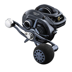 Daiwa Lexa 300 HD baitcasting reel close-up, showcasing smooth casting for bass.