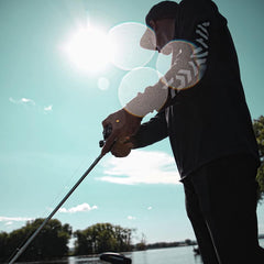 Daiwa Lexa LC100H mounted on a rod for trolling