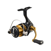 Daiwa LT2000S-XH reel side view showing lightweight balance for delicate casting.