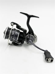 Daiwa LT2500S-XH-QD close-up shows ZAION V body for rigid bass fishing