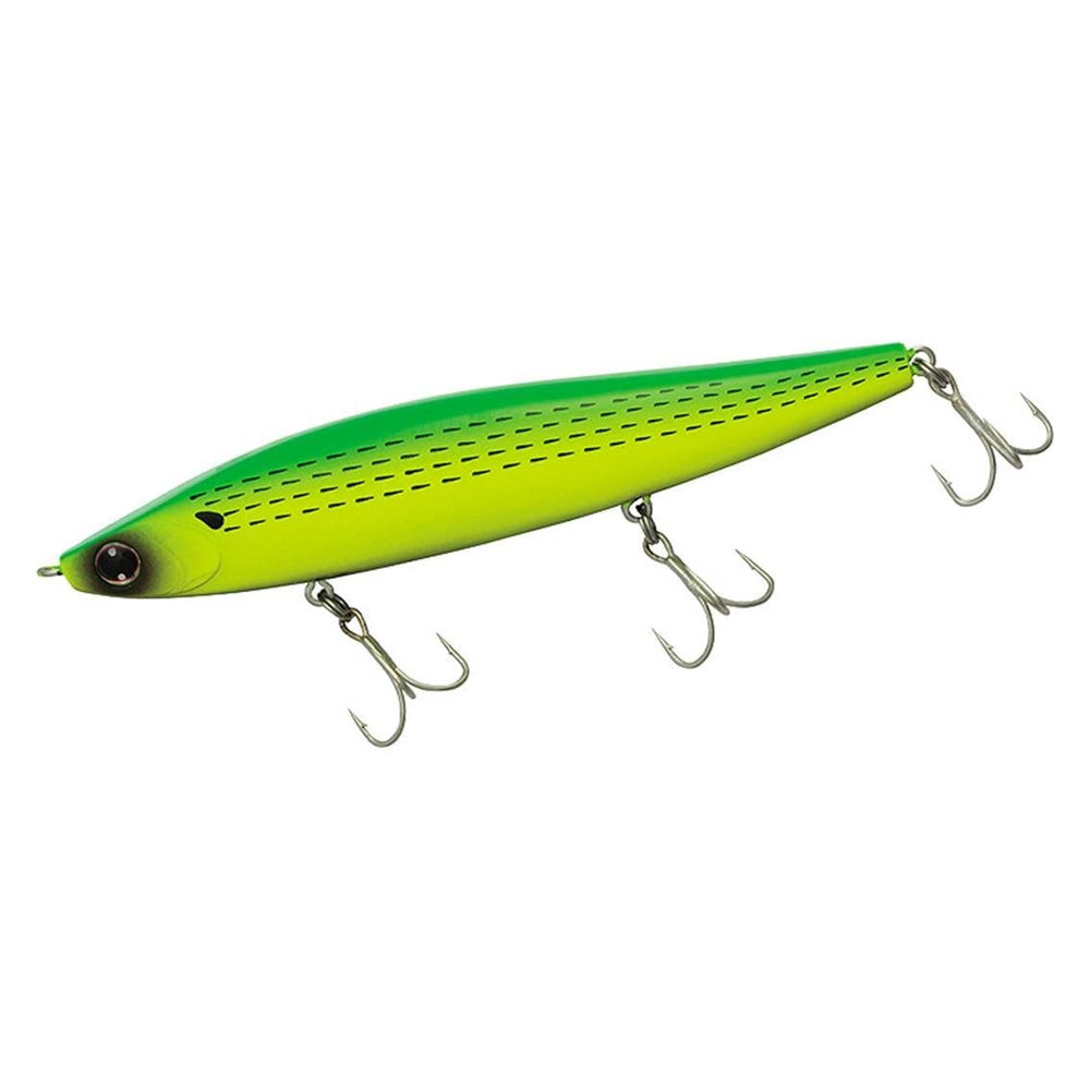 Daiwa Morethan Switch Hitter Lime Chart side view highlighting sinking pencil action for sea bass