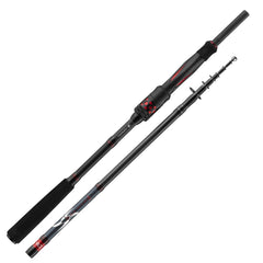 Daiwa Ninja X-Compact Spin 769M travel-ready rod for easy backpack transport.