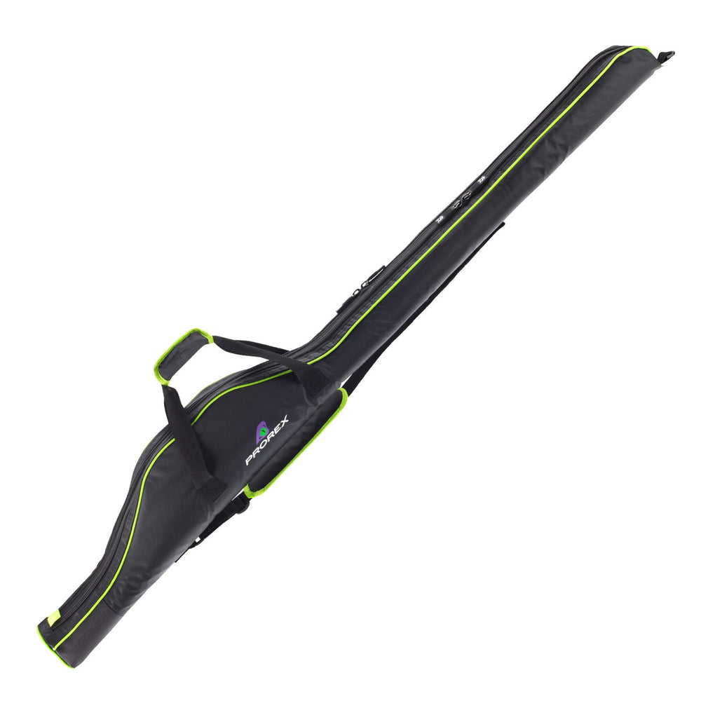 Daiwa Prorex 2 Rod Bag with a padded shoulder strap for comfortable transport.