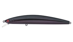 Daiwa Salt Pro Minnow lure in black purple for fast, long casts and erratic predator attraction.