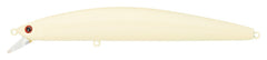 Daiwa Salt Pro Minnow Bone Floating Lure front view with 3-D eyes