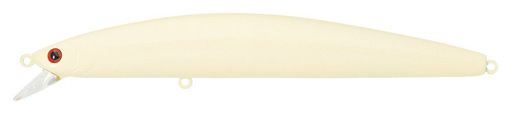 Daiwa Salt Pro Minnow Bone Floating Lure - bone color with realistic scale pattern and 3-D eyes