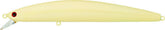 Daiwa Salt Pro Minnow Bullet Bone 6in lure side view, ideal for long casts in saltwater.