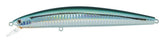 Daiwa Salt Pro Minnow DSPM15S13 Laser Green Shiner side view, ideal for long casts and predator attraction.