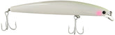 Daiwa Salt Pro Minnow Ghost White lure, head-on view, ideal for long casts and realistic action.