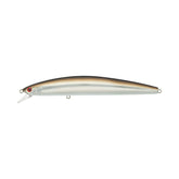 Daiwa Salt Pro Minnow Sand EEL lure, side view, built for long casts and steady action.