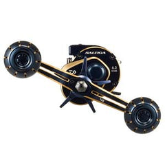 Daiwa Saltiga IC 300L-DH gearing closeup emphasizing reliable winding