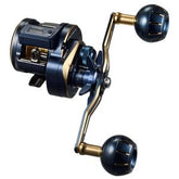 Daiwa Saltiga IC 300L-DH handle closeup showing 5.5-inch grip for smooth winding