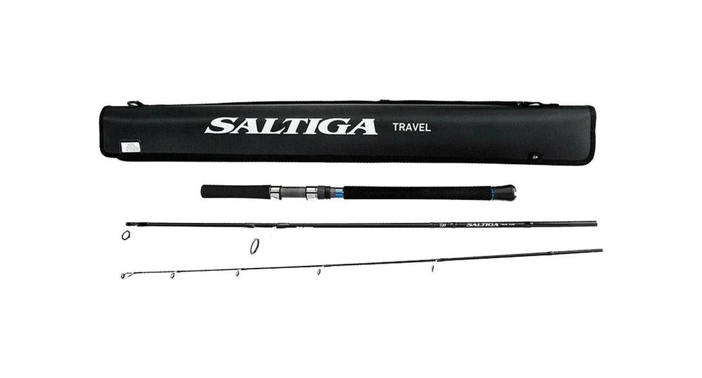 Daiwa Saltiga travel rod with three sections for compact, versatile saltwater fishing on the go.