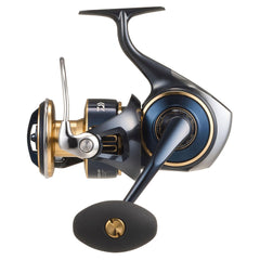 Daiwa Saltiga spinning reel roller drag in action for big-game fishing