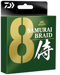 Daiwa Samurai braid on a 15lb-330y spool, enhancing sensitivity and smooth casting.
