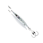 Daiwa SA-SK200G07 Glow Dot metal jig shown from the front with 7 oz weight and 9/0 hook