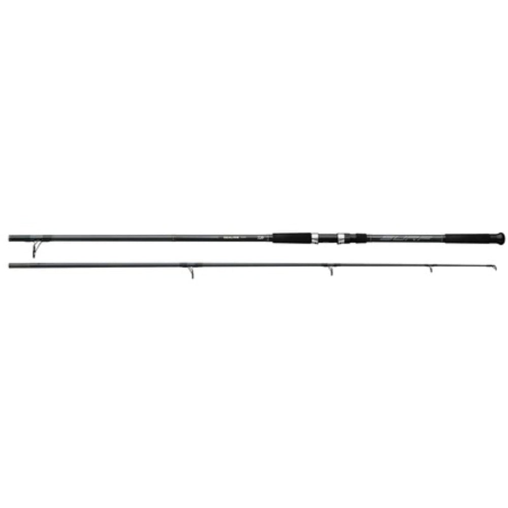 Daiwa Sealine Surf Rod Sections 2 ready for beach casting with portable two-piece design