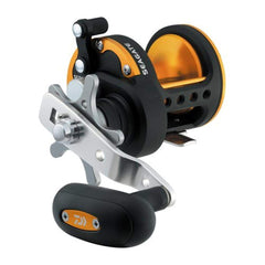 Close-up of the Daiwa SGT30H Seagate saltwater reel highlighting corrosion-proof frame for harsh marine use.