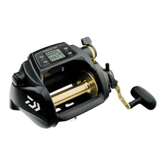 Daiwa Tanacom 1200 reel ready for kite fishing with controlled tension.