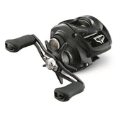 Daiwa Tatula 100 baitcast reel front view showcases compact size and smooth casting potential.