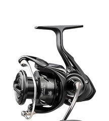 Daiwa Tatula Elite spinning reel close-up, highlighting durability and smooth drag for versatile fishing.