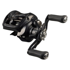 Daiwa Tatula TW 100XHL reel side view showing rugged construction for saltwater use and durability