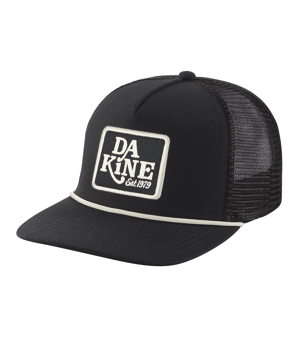 Dakine All Sports Trucker Black front view showing breathable mesh and curved brim.