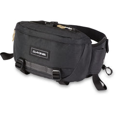 Dakine Hot Laps 2L Black front view with quick-access sunglasses pocket for trail convenience.