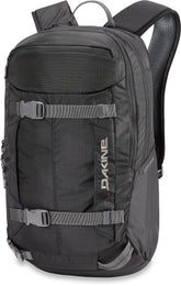 Dakine Mission Pro 25L front view highlights streamlined backcountry storage for day backcountry trips
