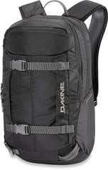 Dakine Mission Pro 25L front view highlights streamlined backcountry storage for day backcountry trips