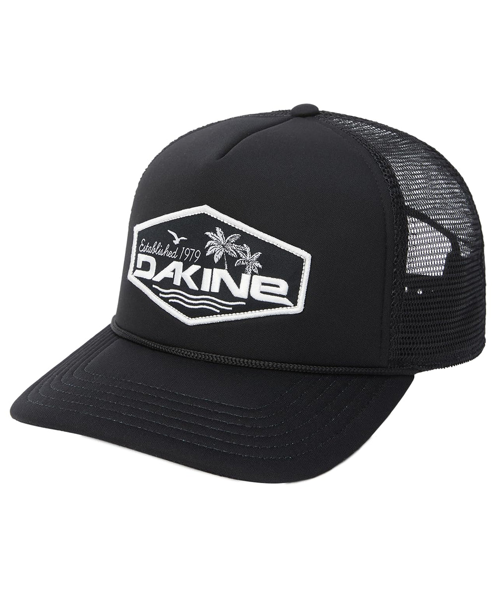 Dakine Patch Trucker Black Onyx front view with breathable mesh and structured crown
