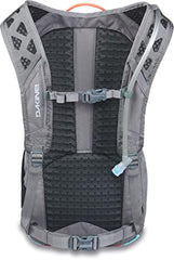 Dakine Syncline 12L steel grey back view highlighting breathable Air Flow backpanel for cool rides
