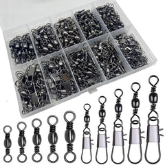 DAMIDEL 260pcs stainless steel barrel swivels kit – front view