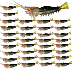DAMIDEL 30Pcs soft plastic lures kit with luminescent shrimp lures