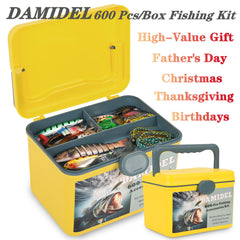 Inside view showing organized compartments and soft baits
