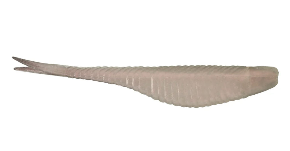Damiki Armor Shad Pearl White ribbed jerkbait lure for bass and saltwater fishing