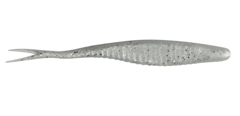 Damiki Armor Shad White Silver lure with lifelike action for bass and saltwater species