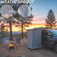 DANCHEL OUTDOOR privacy tent for overland showers offers compact changing space.