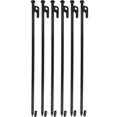 DANCHEL OUTDOOR 16-inch tent stake heavy-duty ground anchor secures in rocky soil.