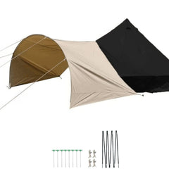 DANCHEL OUTDOOR bell tent porch awning installed for a glamping setup
