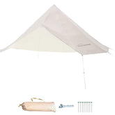 DANCHEL OUTDOOR rain fly beige 4m covers the bell tent for weather protection.