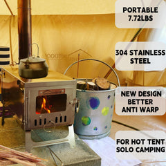 DANCHEL OUTDOOR S6 fire view highlights steady flame for quick meals.