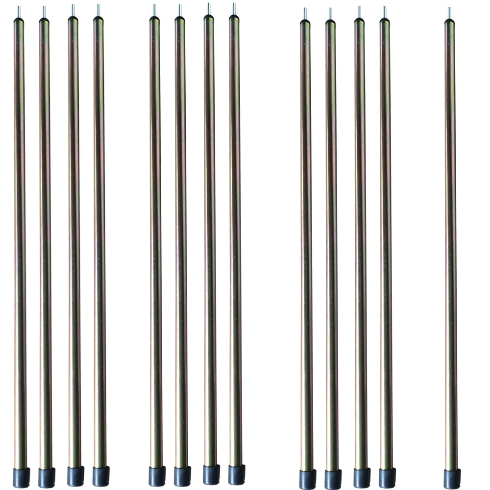DANCHEL OUTDOOR Short Guy Poles 13pcs pack enables space-saving tent setup in tight campsites