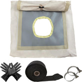DANCHEL OUTDOOR stove jack flap design protects tent interior from rain and heat
