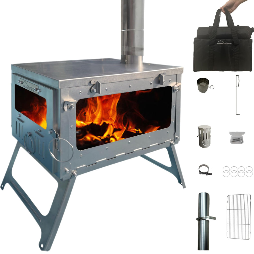 DANCHEL OUTDOOR TSG Plus firebox inside tent for winter warmth