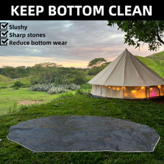 DANCHEL OUTDOOR waterproof groundsheet guards camping surface on damp or rocky sites.