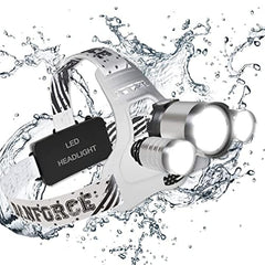 DanForce headlamp front view with zoomable focus for precise outdoor work.